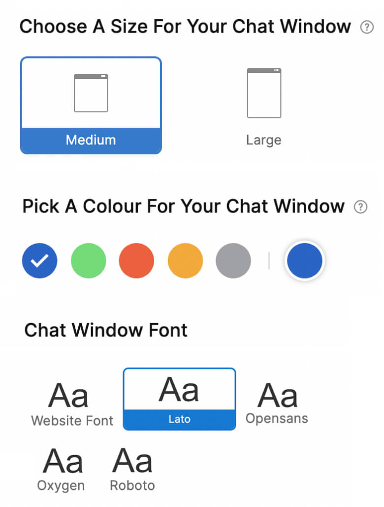 Personalize a janela de chat de acordo com a sua marca
