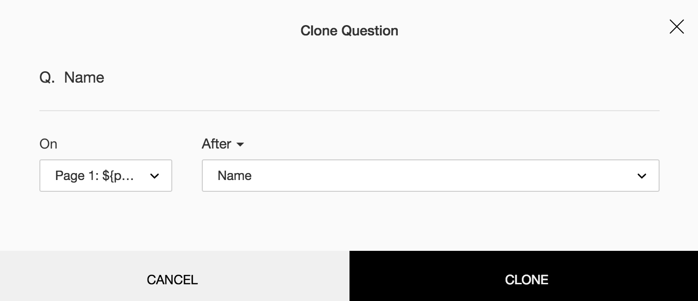 Clone survey question