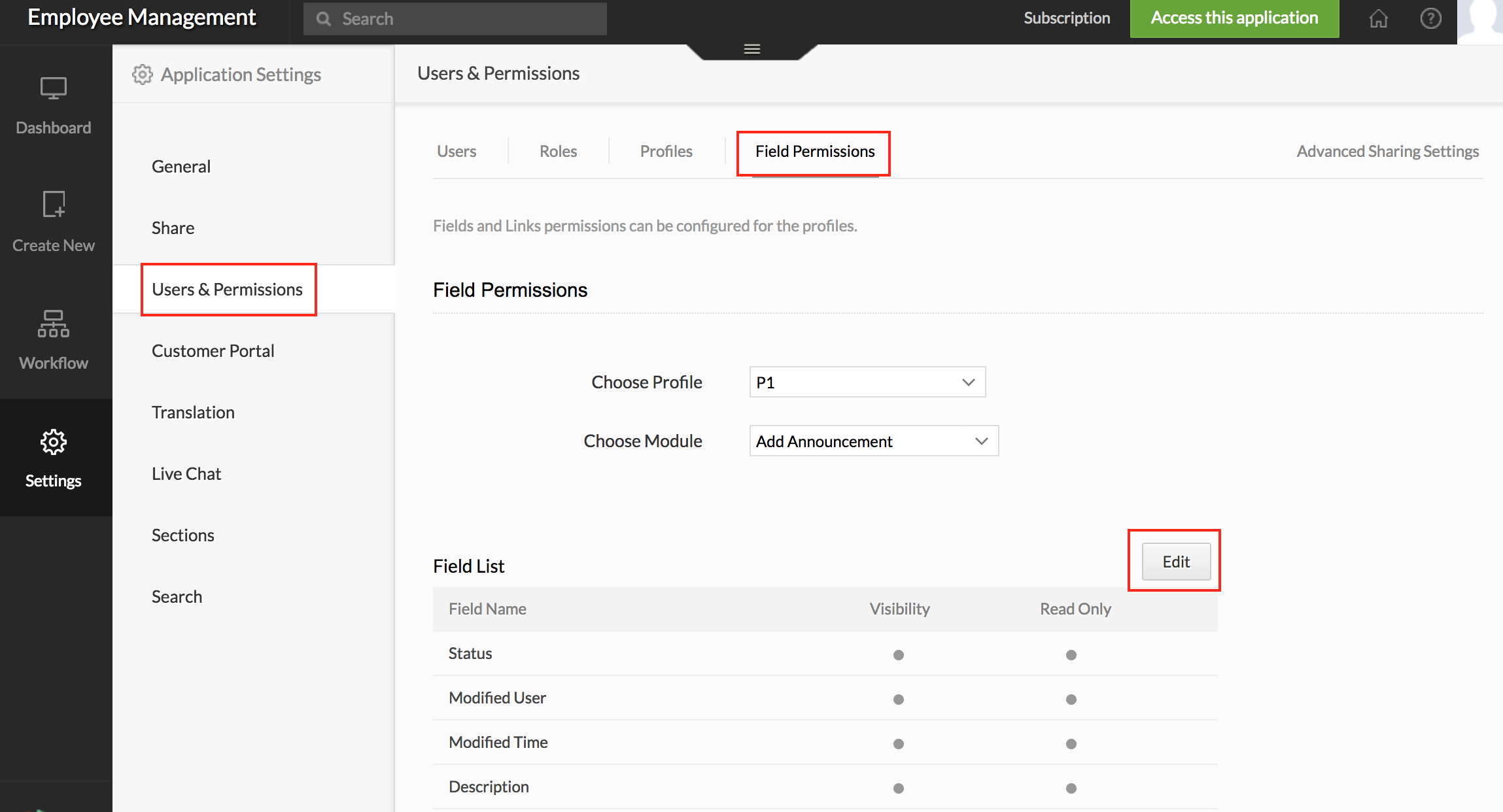 Migration guide for application settings Zoho Creator Help