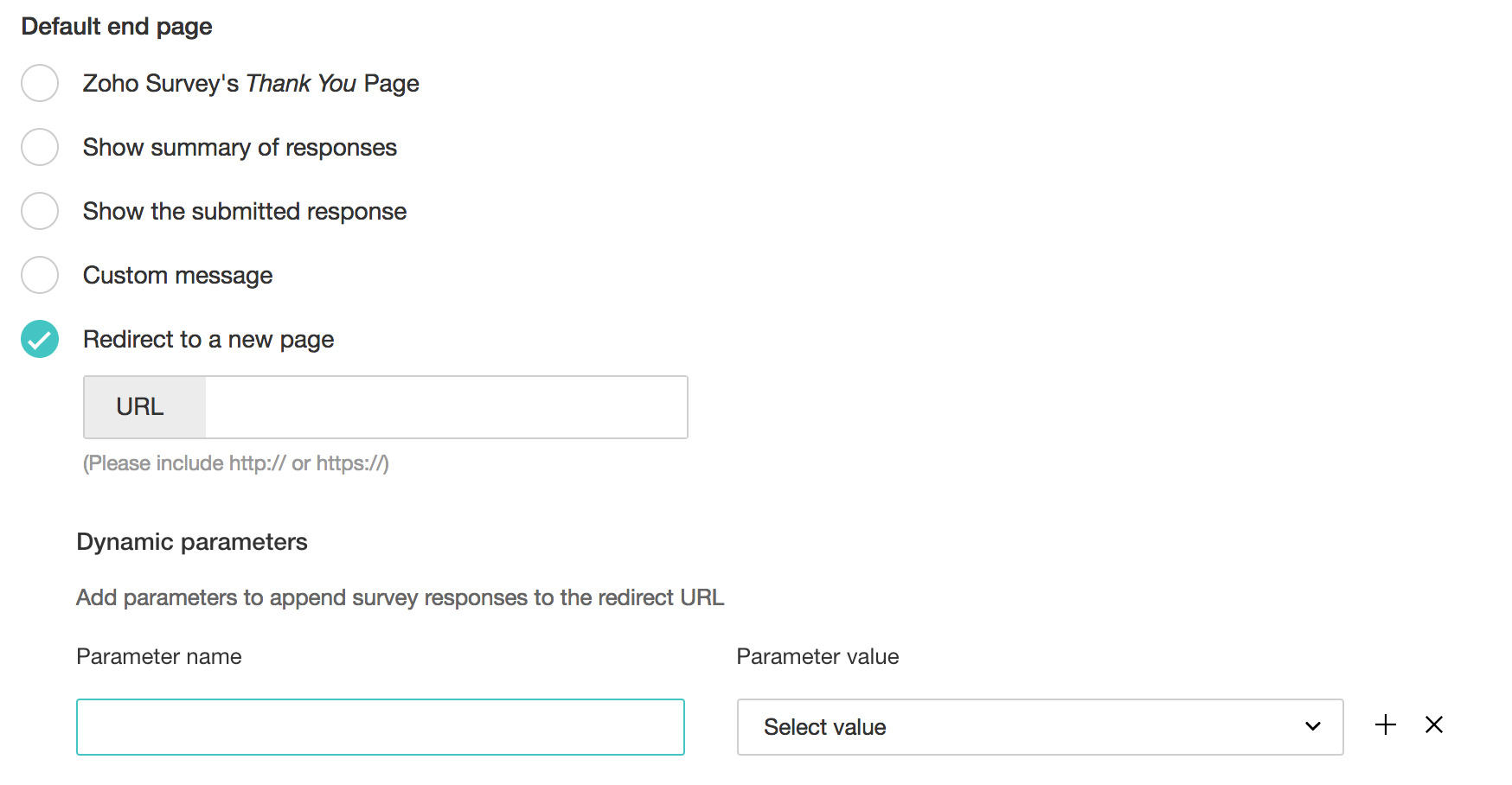 Customize the default survey end page