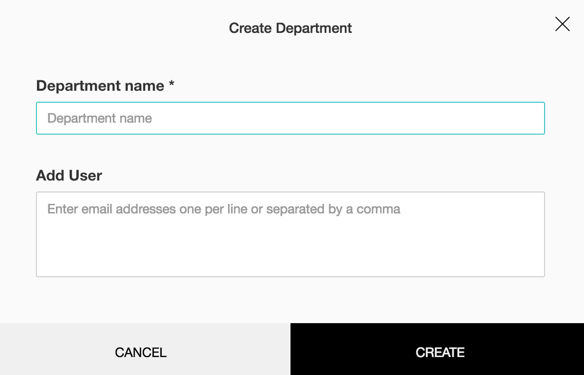 Create New Department