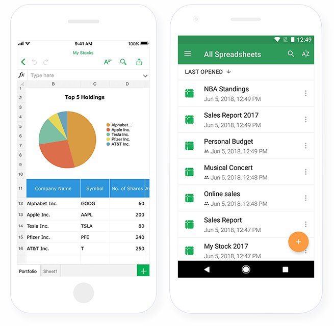 Tabellenkalkulations App Fur Ios Und Android Zoho Sheet - 