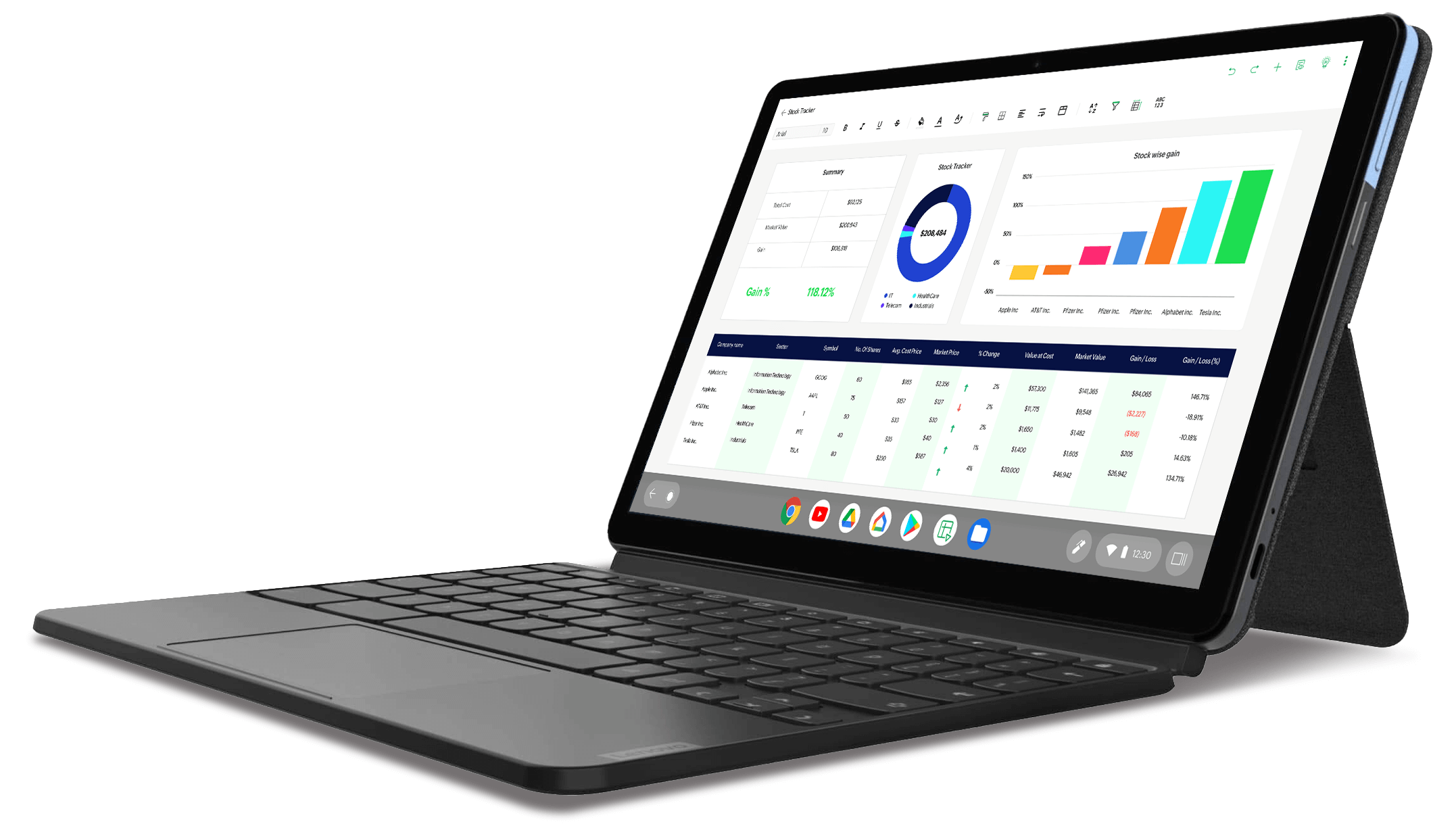 Customized for your device Zoho Sheet for Chromebook