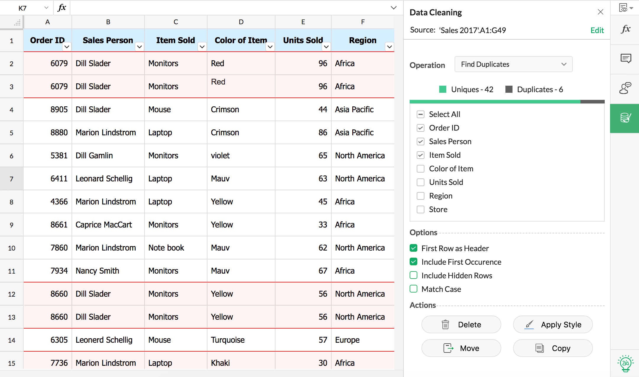 بديل مجاني لـ Excel على السحابة Zoho Sheet