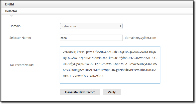 dkim configuration to prevent email