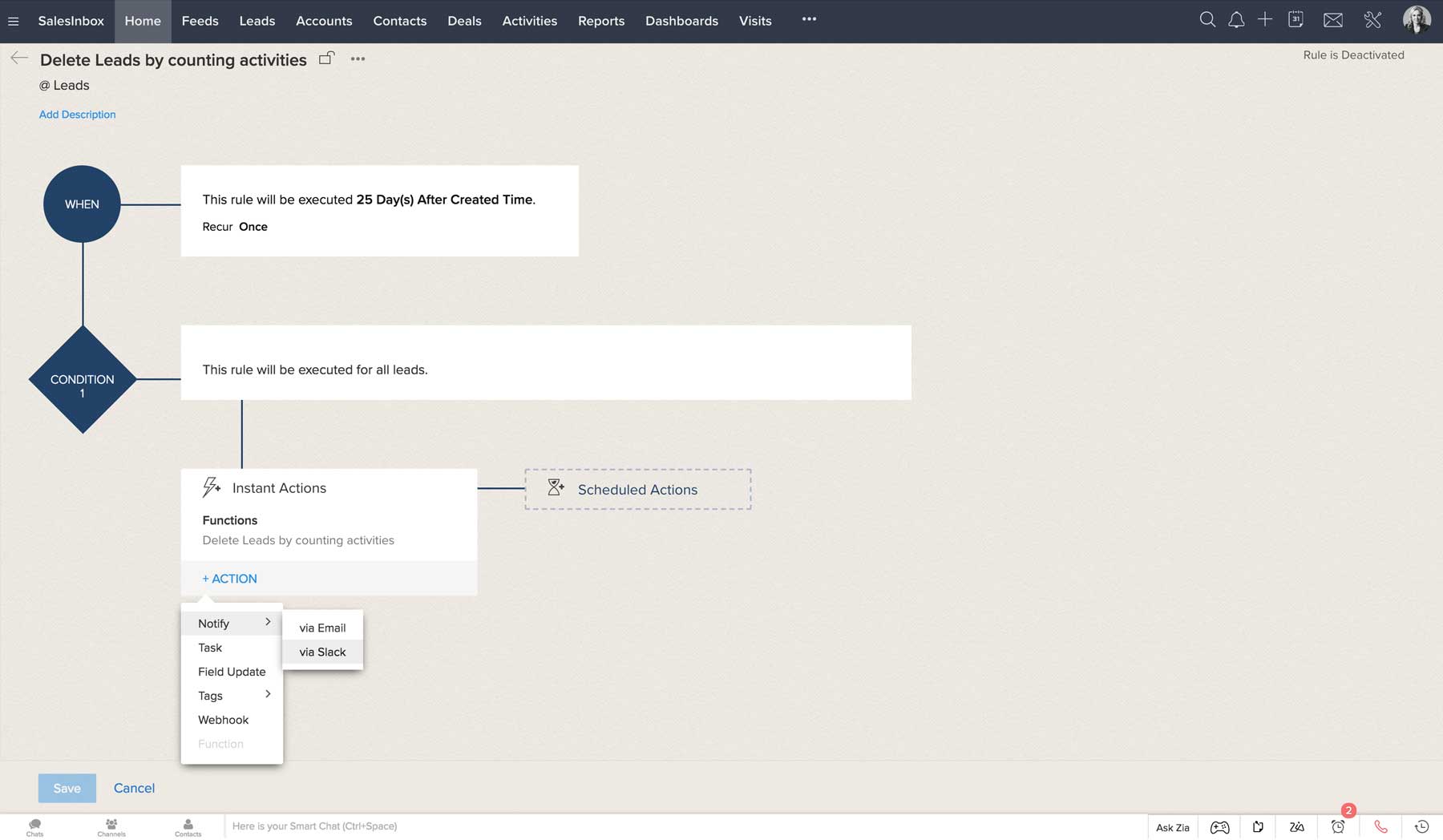 CRM Slack Integration Zoho CRM