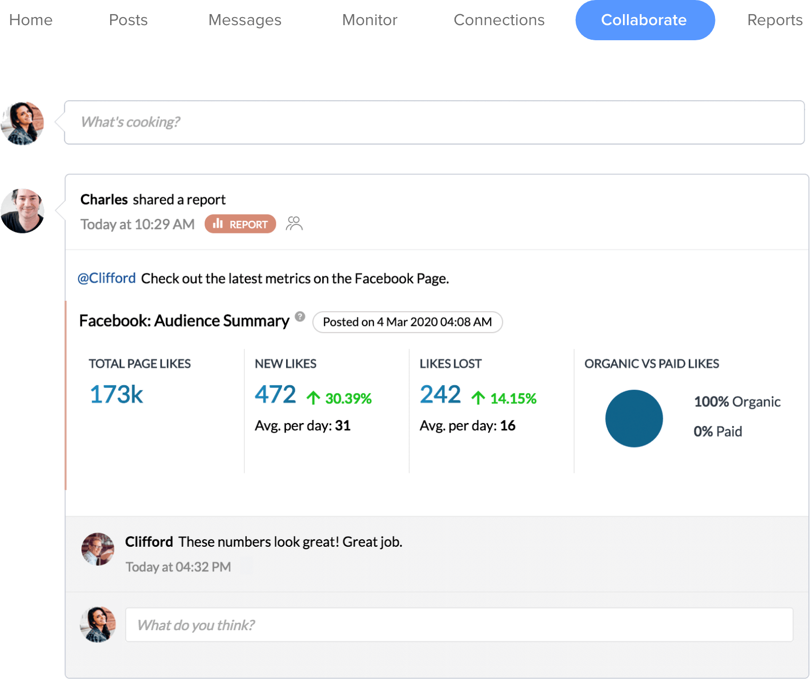 how to do collaboration post on facebook
