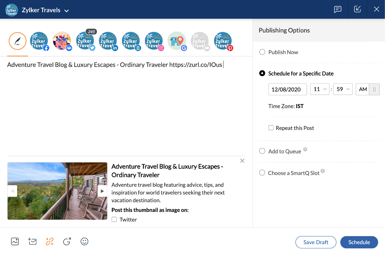 Share articles instantly, without even leaving the page