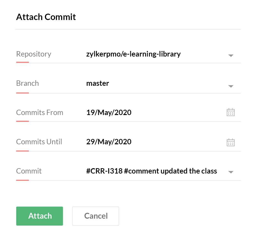 Attach Commits and Pull Requests