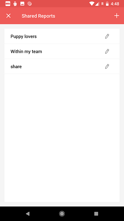 Survey android app shared reports