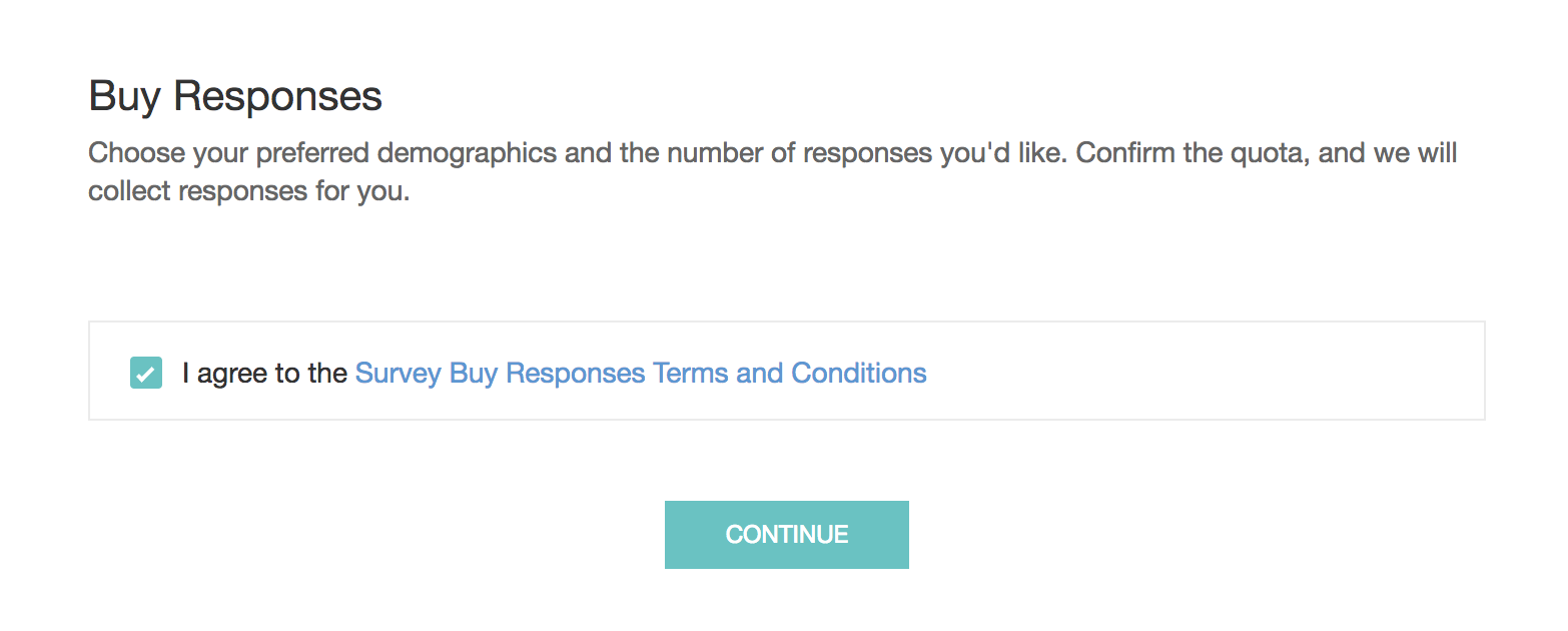 Survey Buy Responses Terms and Conditions