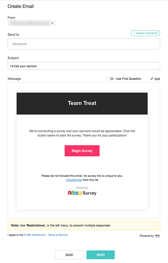 Edit email template