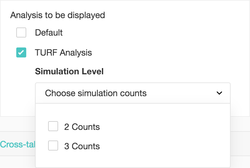 Custom report TURF analysis