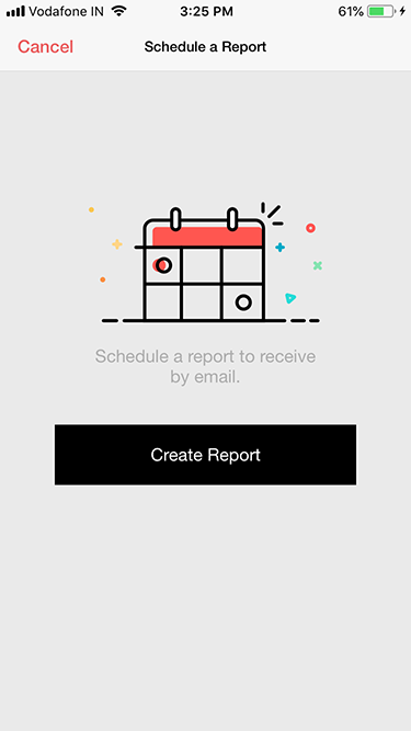 Zoho Survey iOS app schedule report