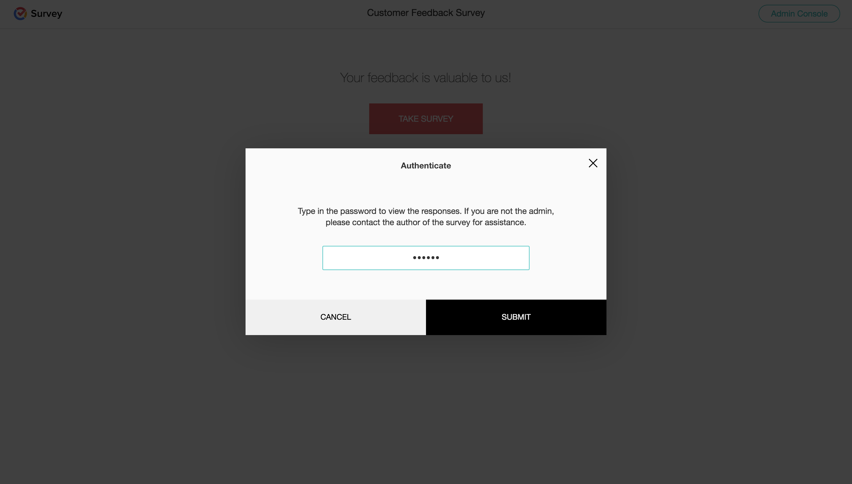 Offline survey authenticate