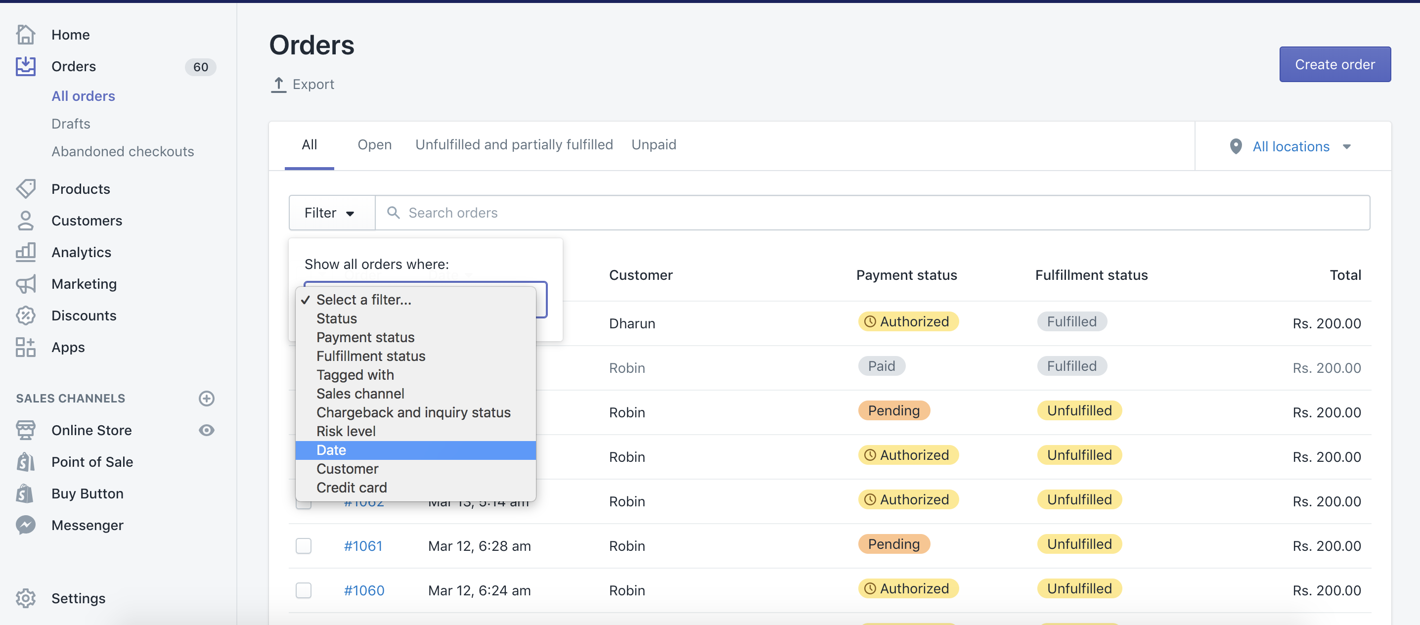 Zoho Survey Shopify select order