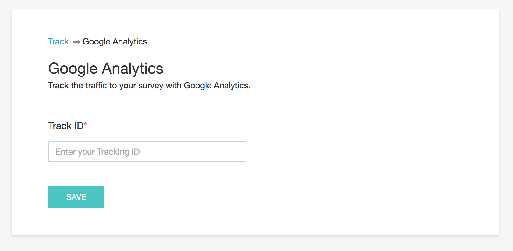track with google analytics