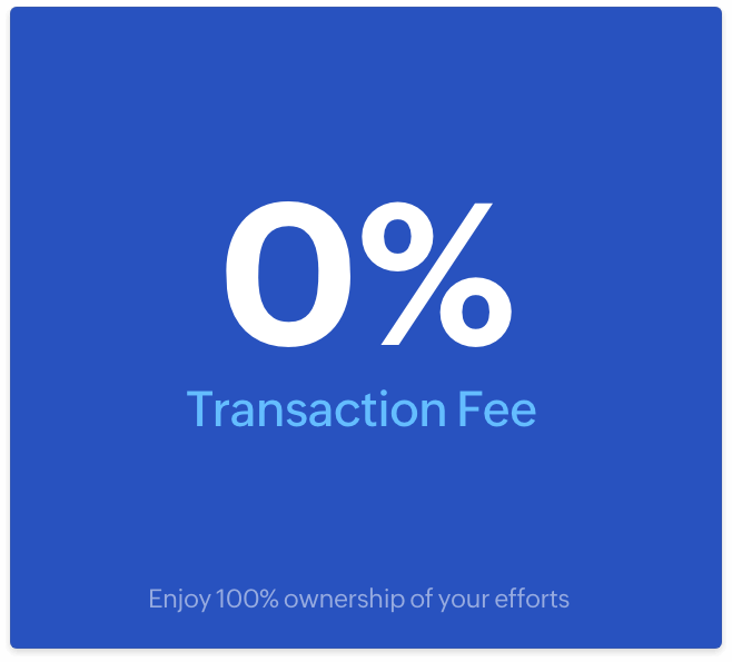 Zero transaction fees