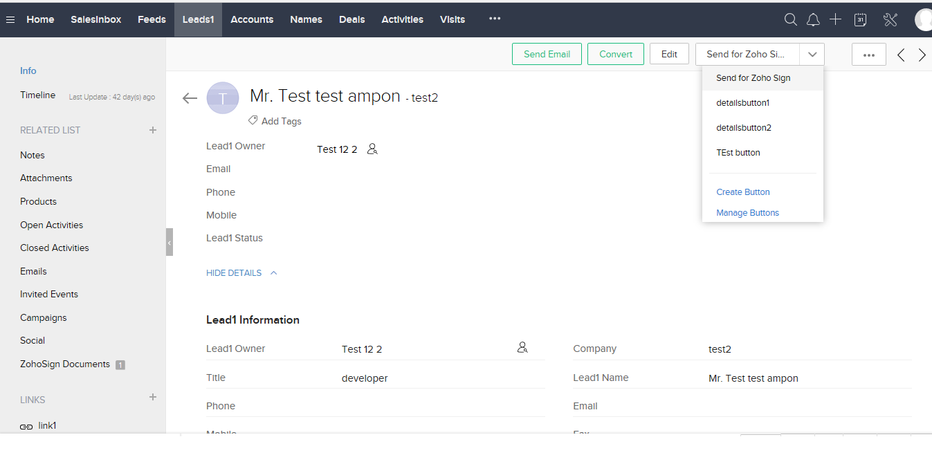 Picture of Zoho CRM tools.