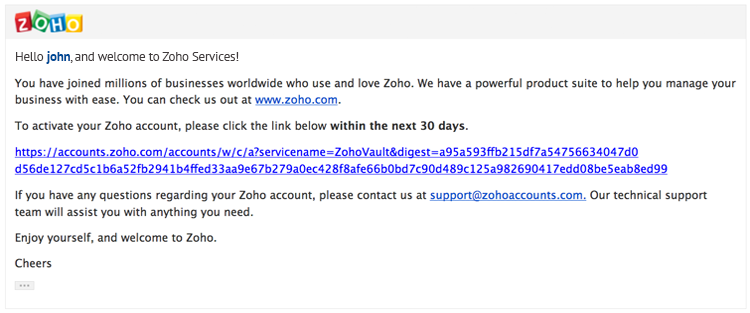 登录到 Zoho Vault 登录到 Zoho Vault