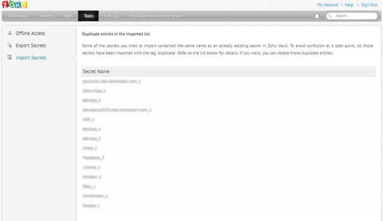 import passwords from other