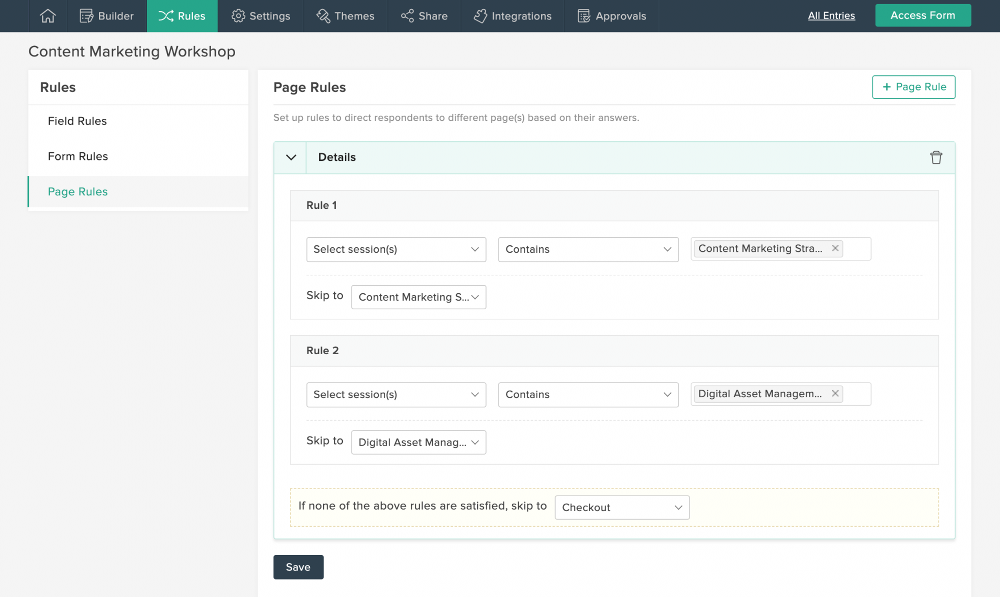 Conditional Rules Zoho Forms User Guide