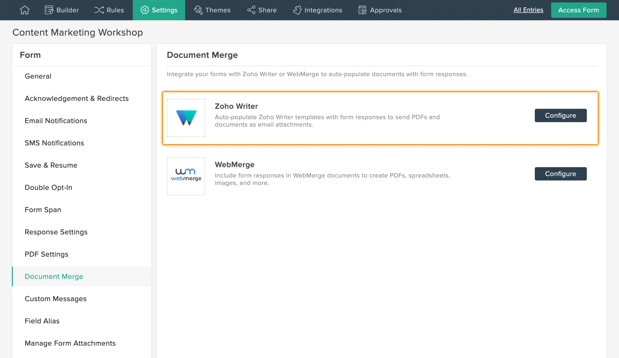 how to use zoho writer