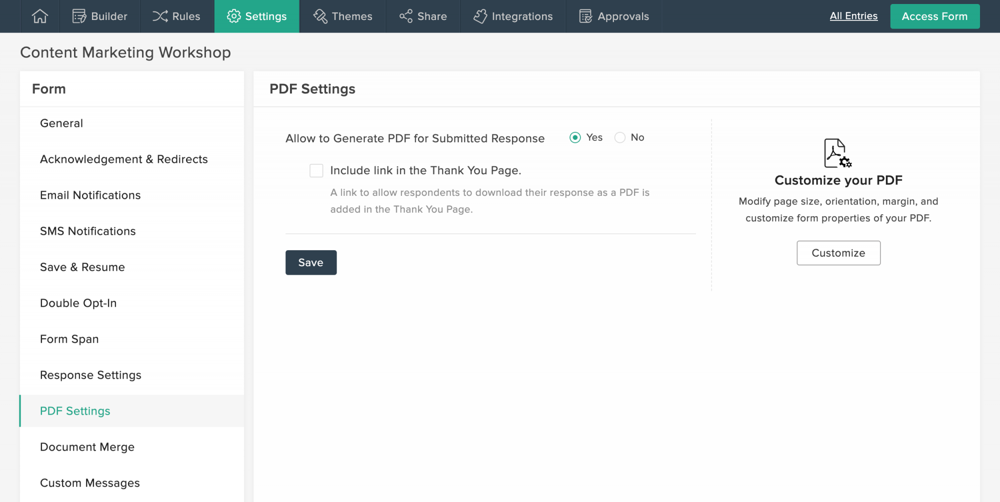 Create Pdf Copies Of Form Submissions Zoho Forms User Guide