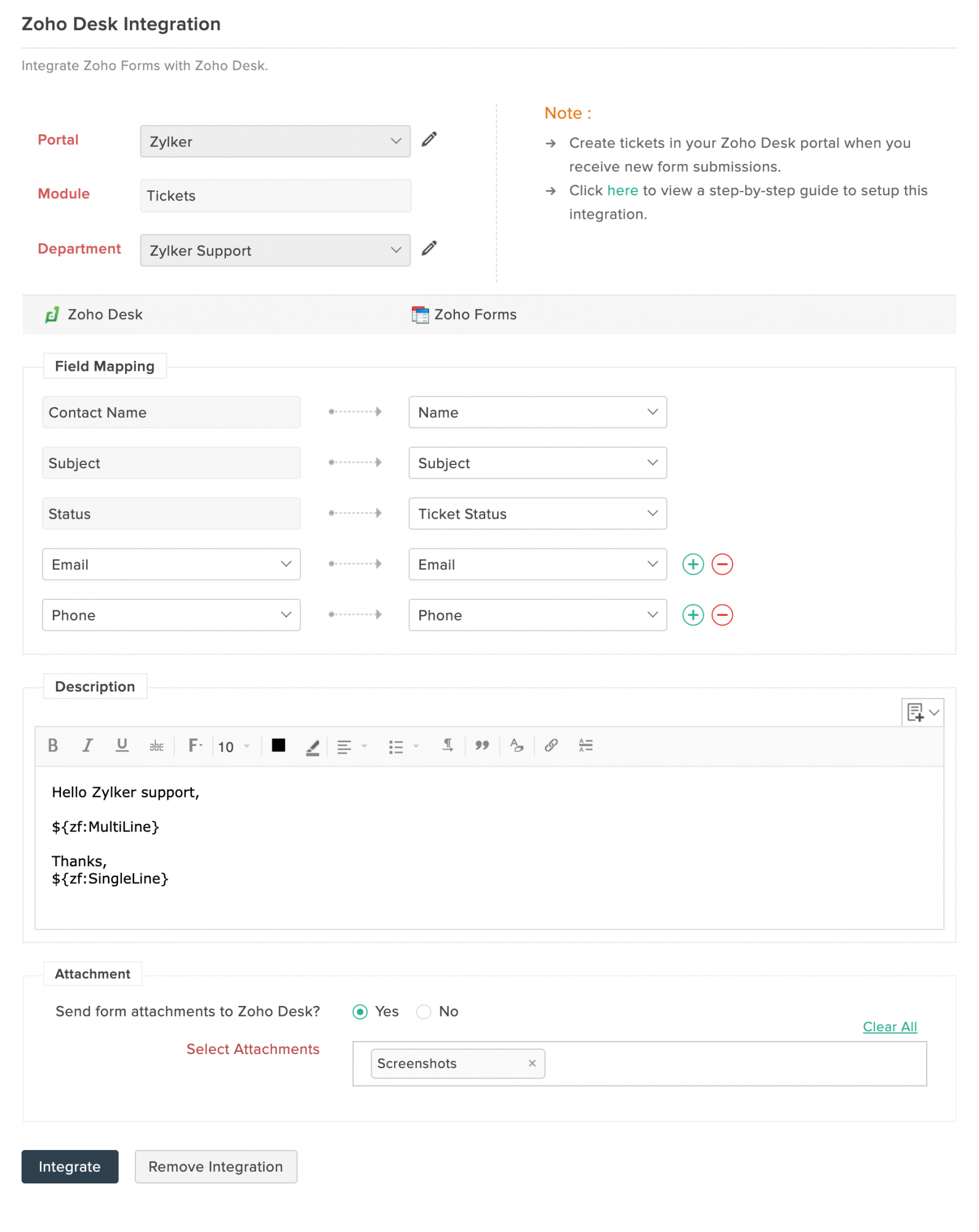 Zoho Desk Zoho Forms User Guide Zoho Desk Zoho Forms User Guide
