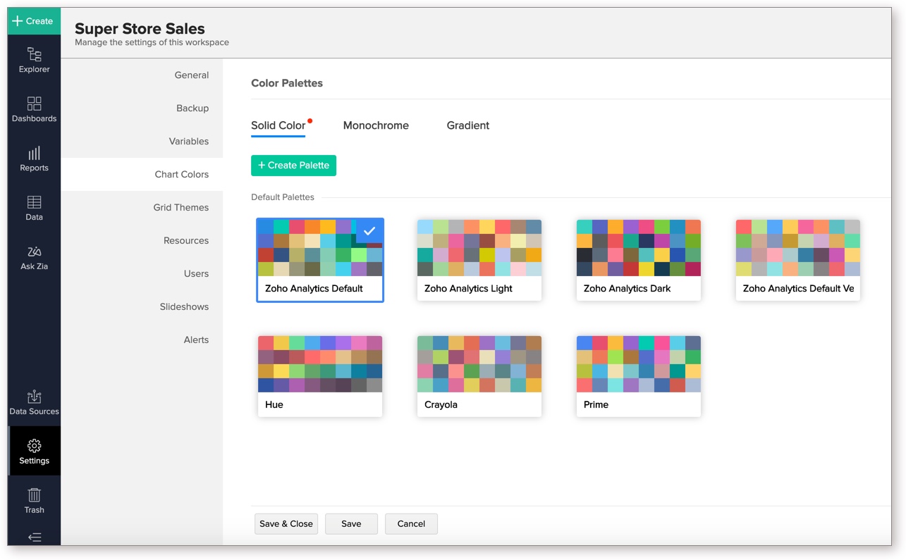 Web Page Color Chart