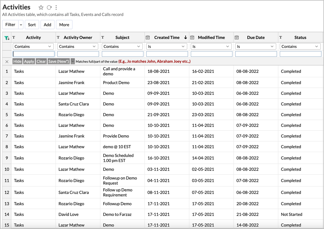 Query Tables l Zoho Analytics Help