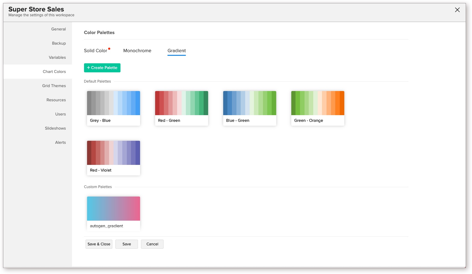 Google Charts Color Palette
