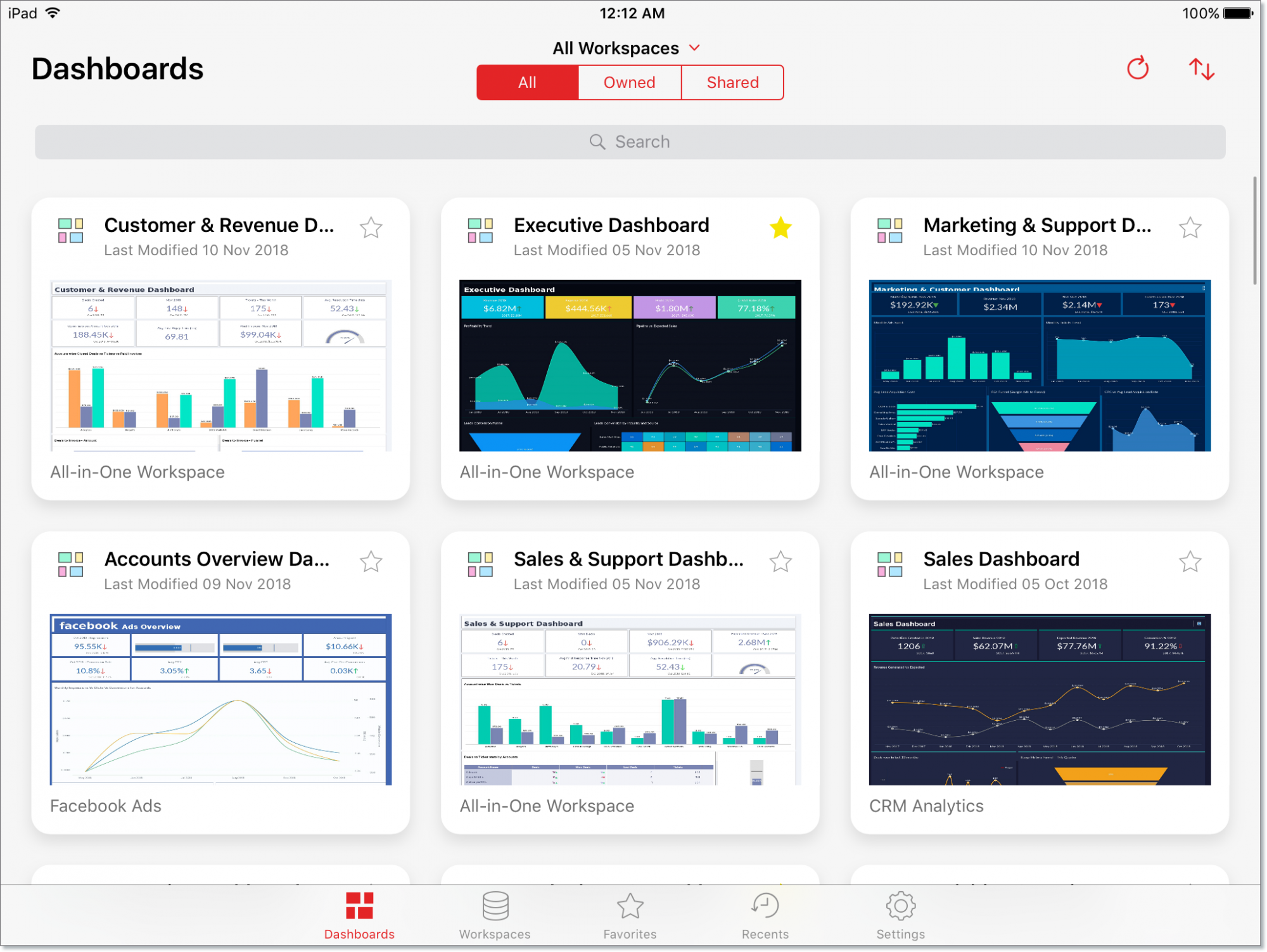 iPad App l Zoho Analytics Help