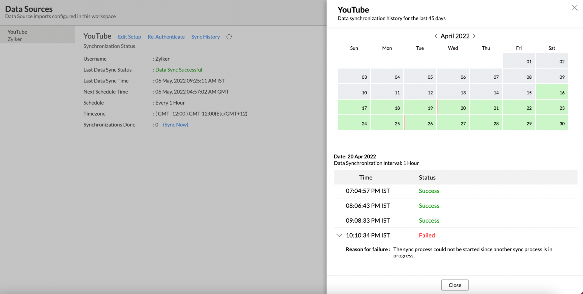 YouTube Channel Connector l Zoho Analytics Help