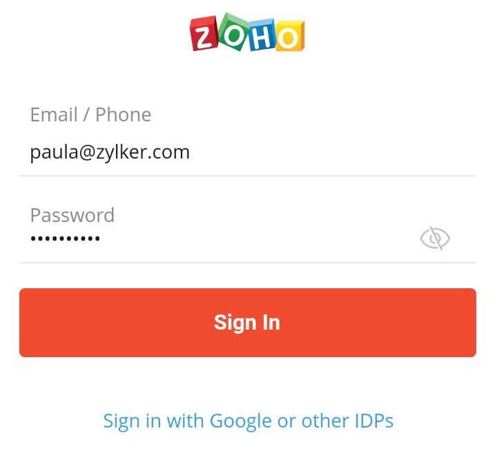 Sync Zoho Calendar on your Android mobile