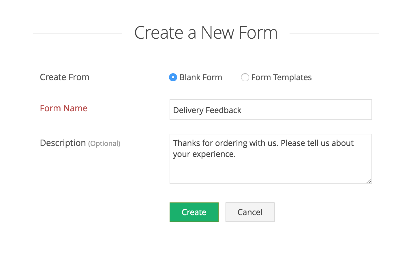 getting started zoho forms user guide form description