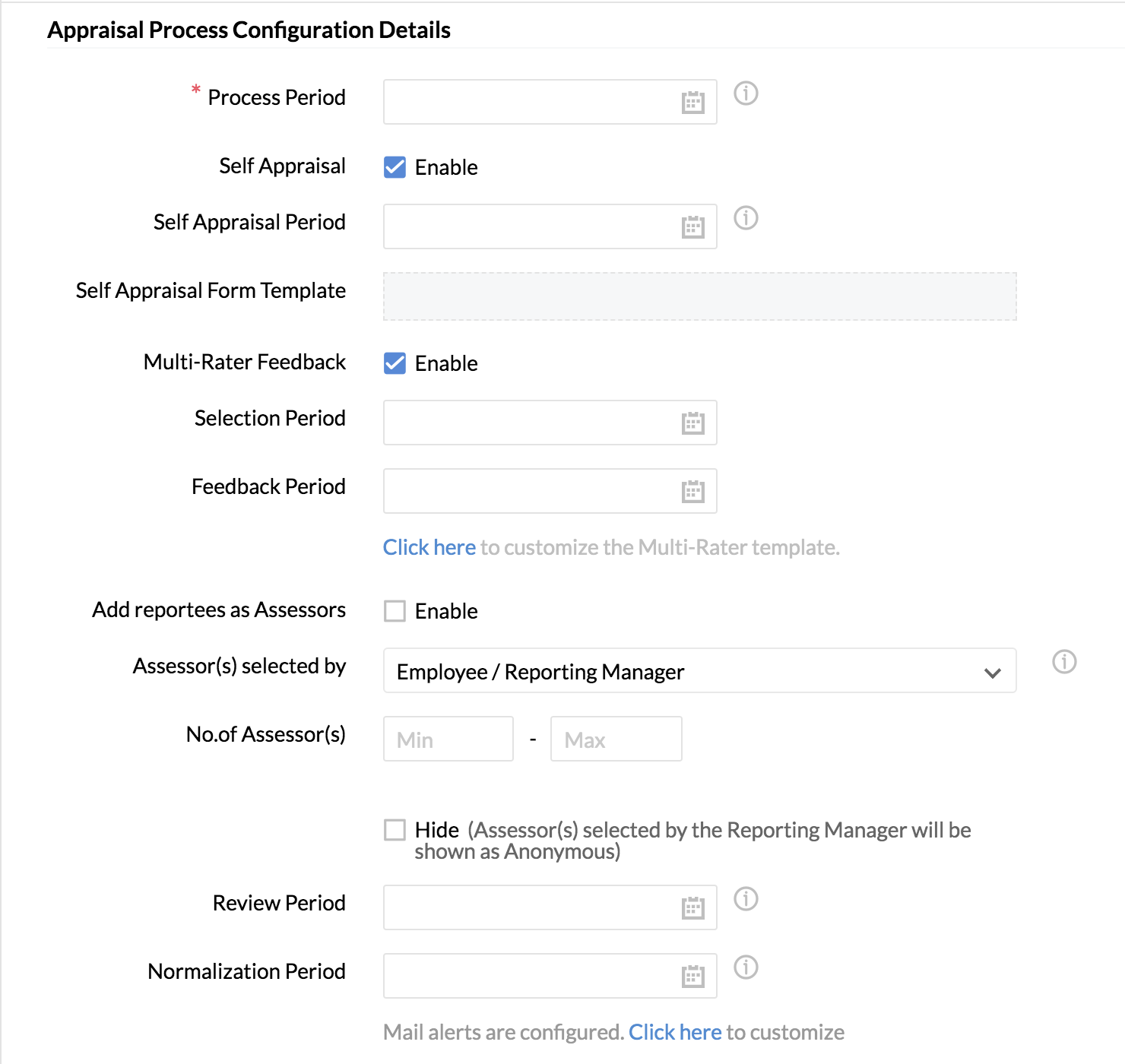 Appraisal Process Zoho People