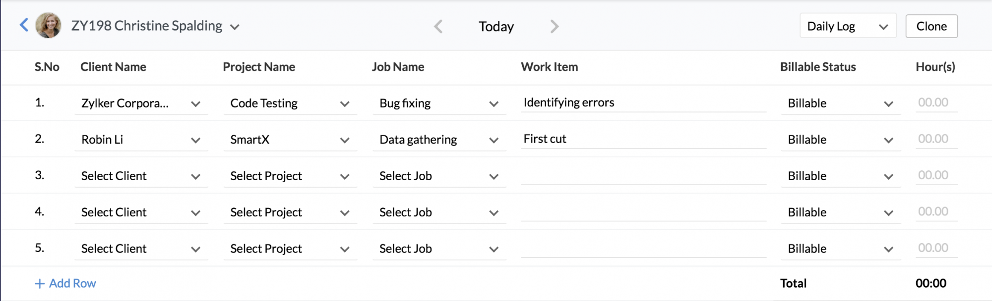 Time Logs