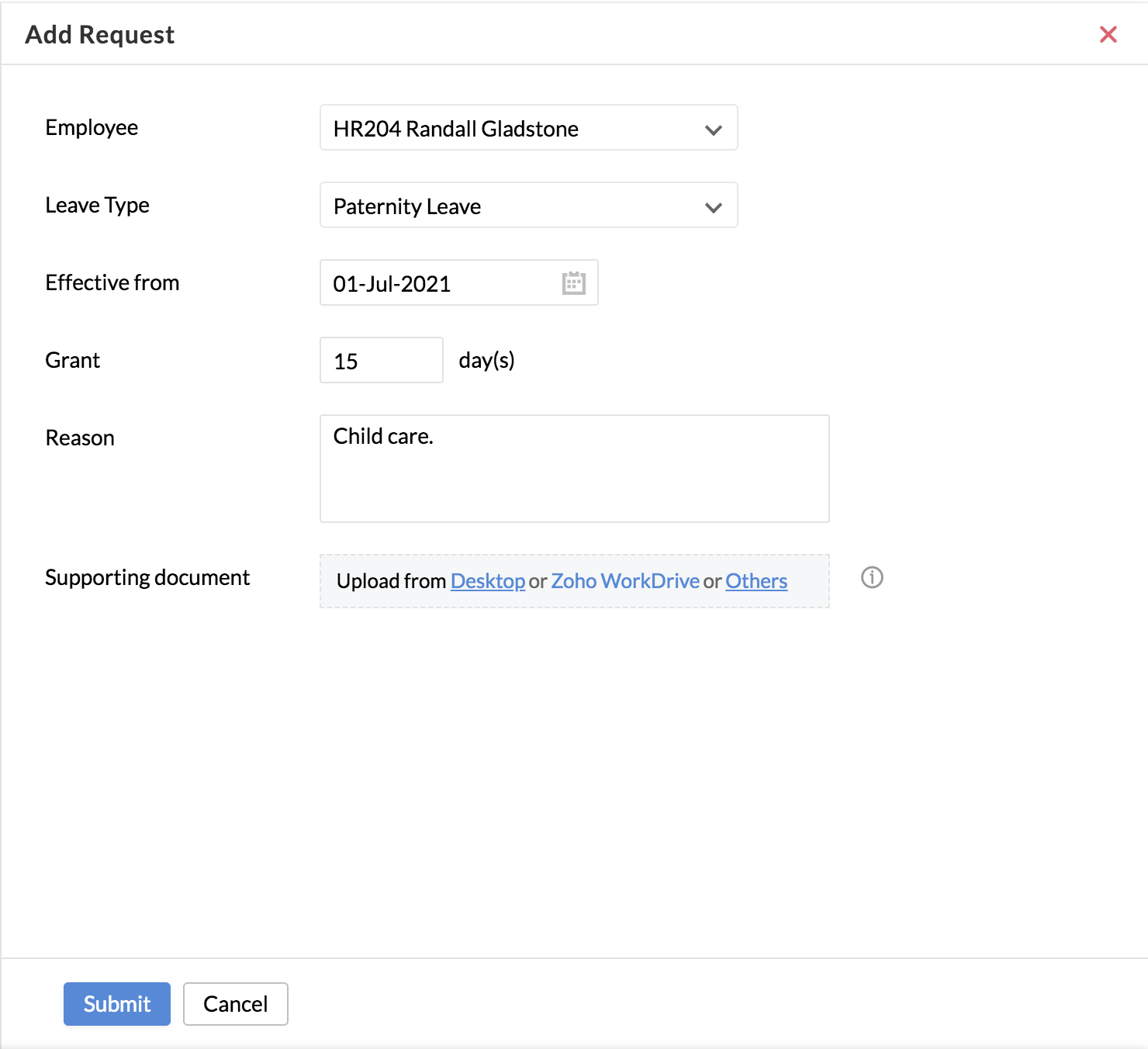 Leave Grant II Leave Management II Zoho People