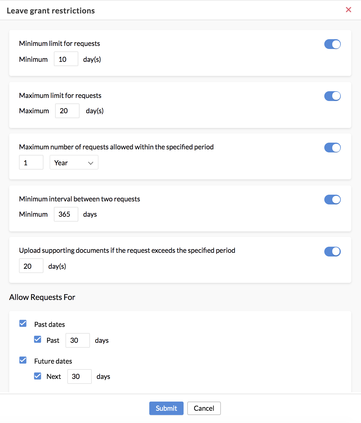 Leave Grant II Leave Management II Zoho People