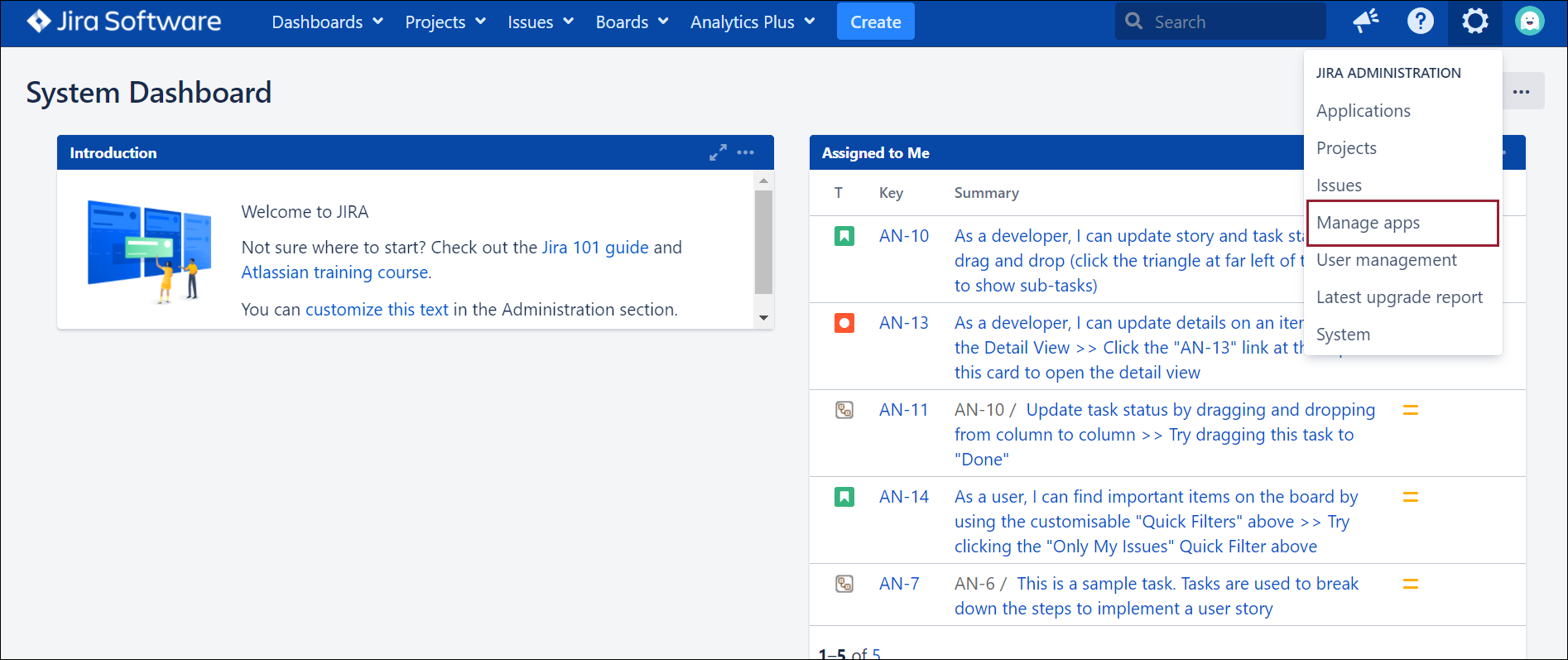 Managing the subscription Jira Software