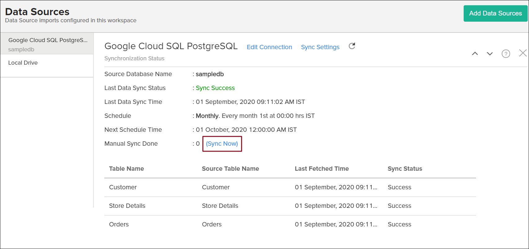 Import from Google Cloud SQL PostgreSQL | Analytics Plus Cloud