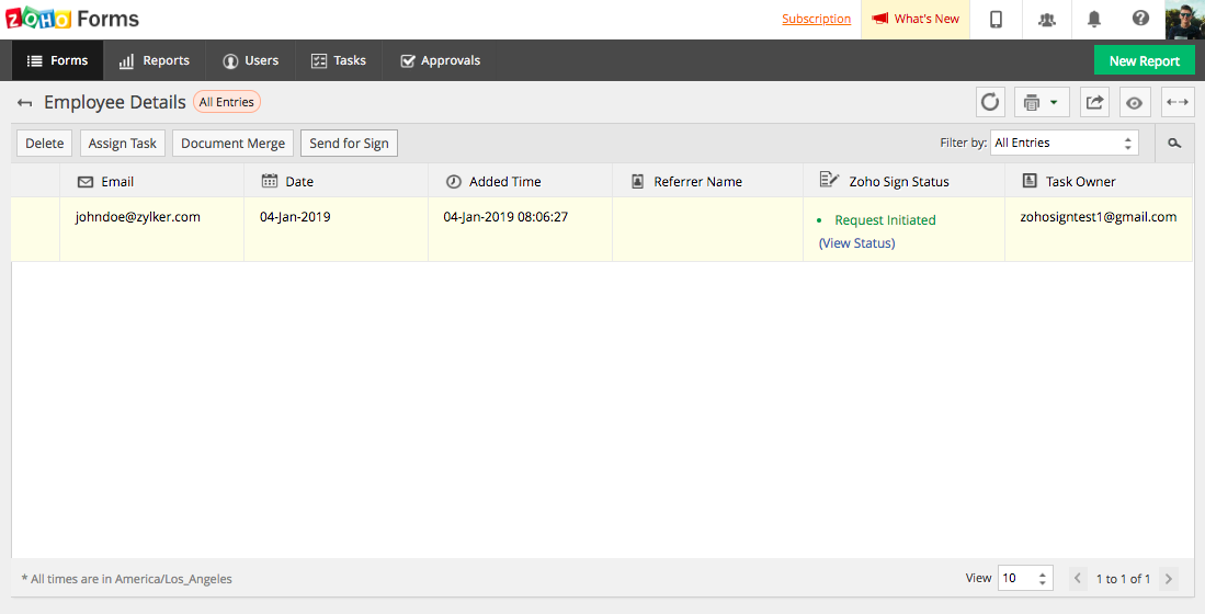 Zoho Forms Integration Guide