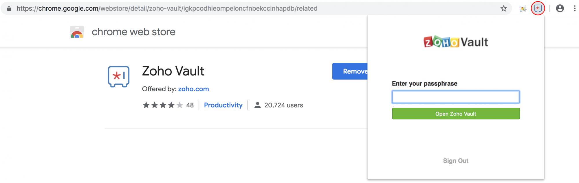Zoho Vault Synchronize Passwords Through Browser Extension