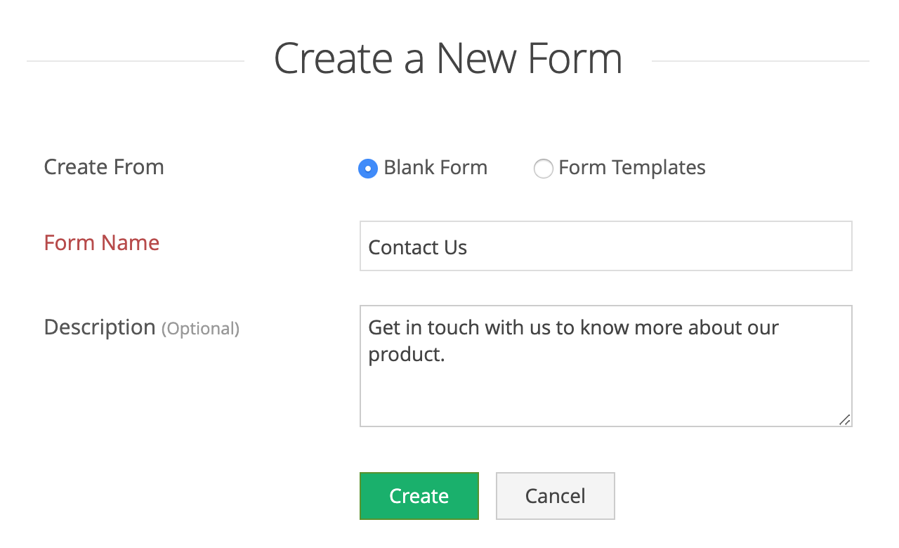 getting started zoho forms user guide document get form