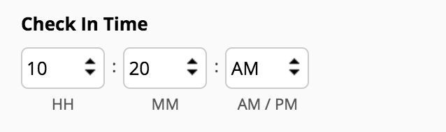 Time field example