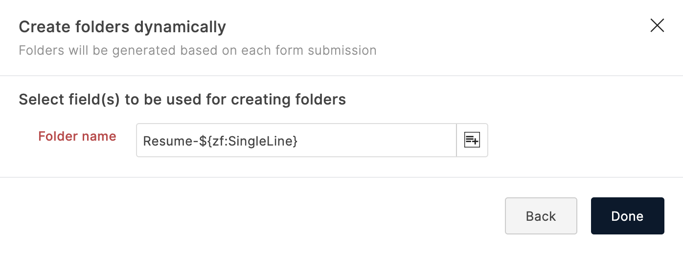 Create folders dynamically