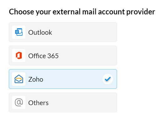 zoho outlook send email into deal