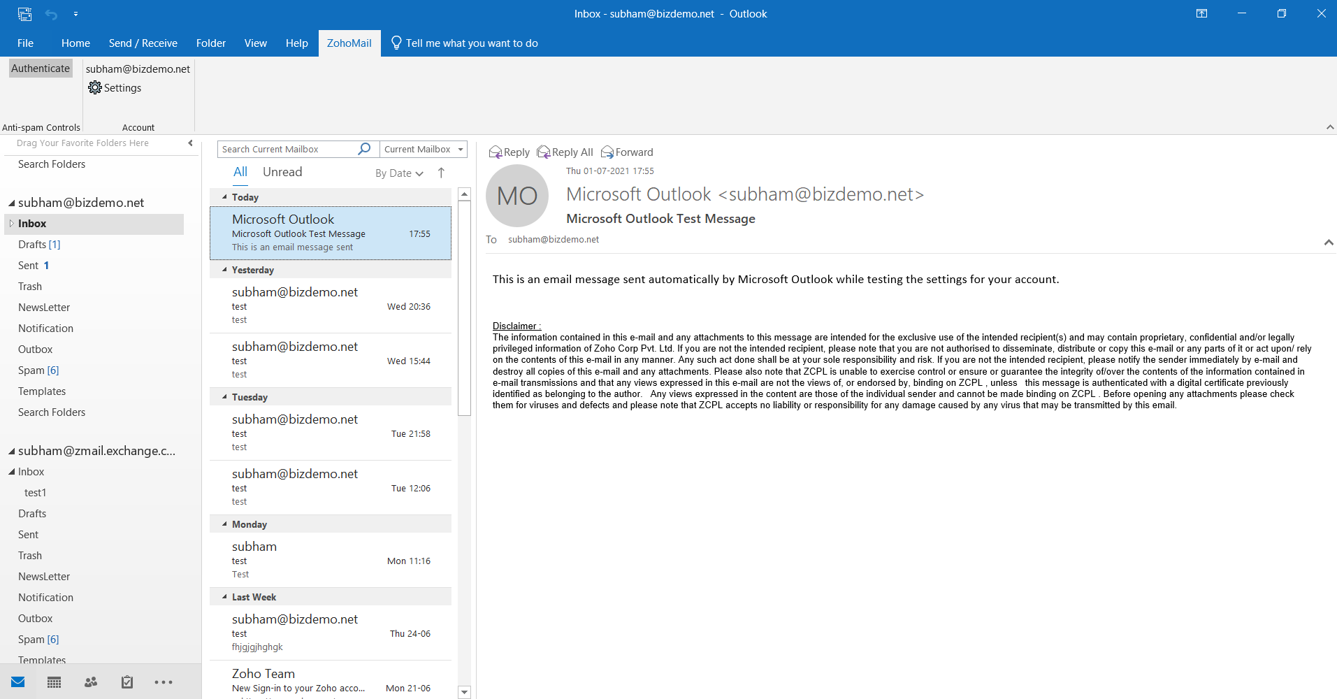 Outlook Add in For Windows IMAP And ActiveSync