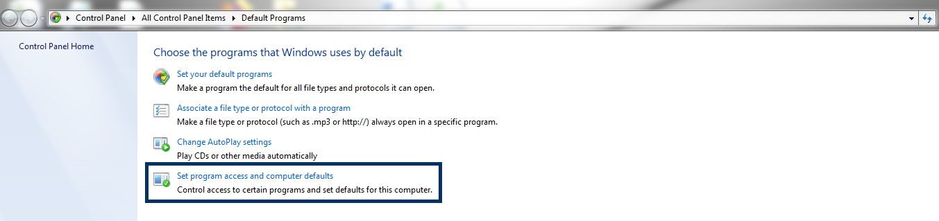 what is the default email client for windows 7